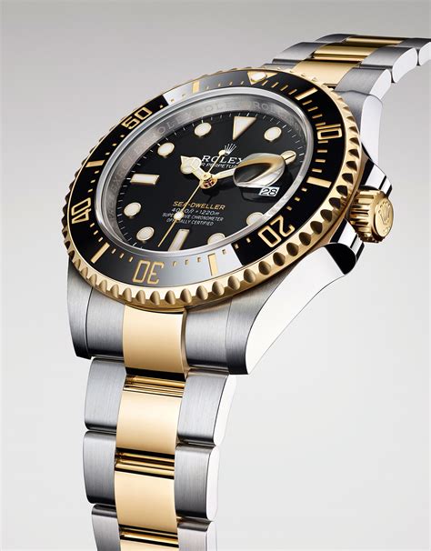 gold sea dweller rolex|Rolex Sea-Dweller bezel.